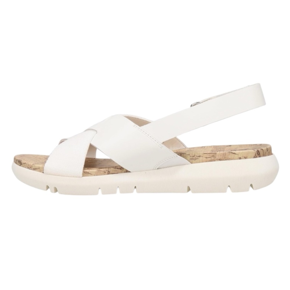 NATURALIZER Womem’s White Leather Lilac Slingback Sandal Size 7.5